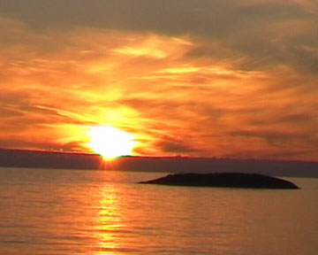 Sonnenuntergang bei Olden